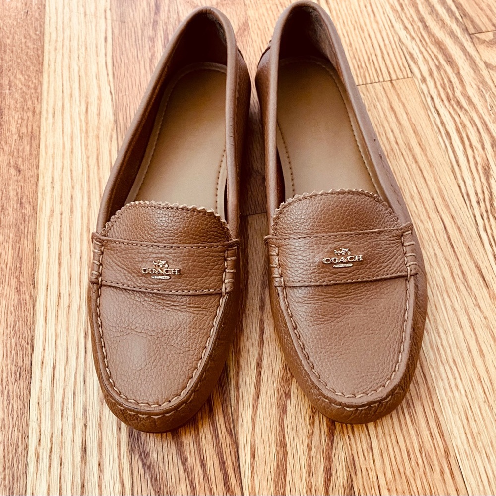 COACH Genuine Leather Loafers in Brown